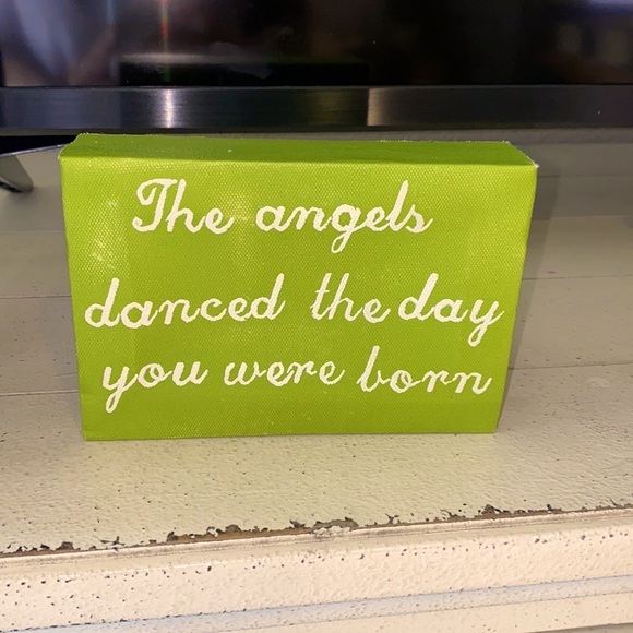 Other - Green wall hanging decor baby nursery The Angels Danced The Day You Were Born​